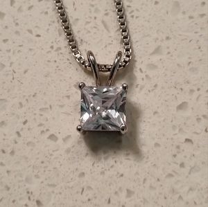 .925 Necklace and CZ Pendant